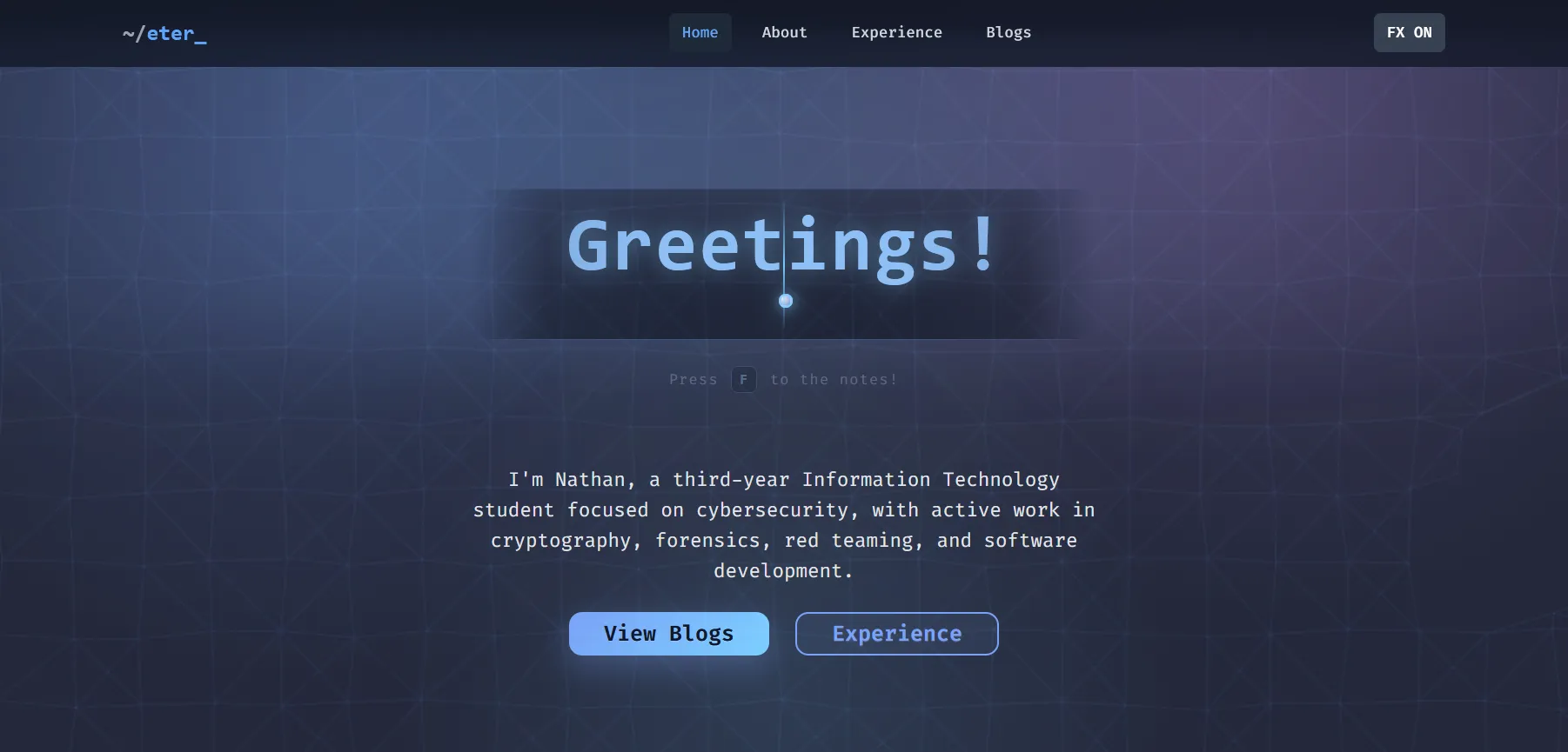 Personal Website preview 1