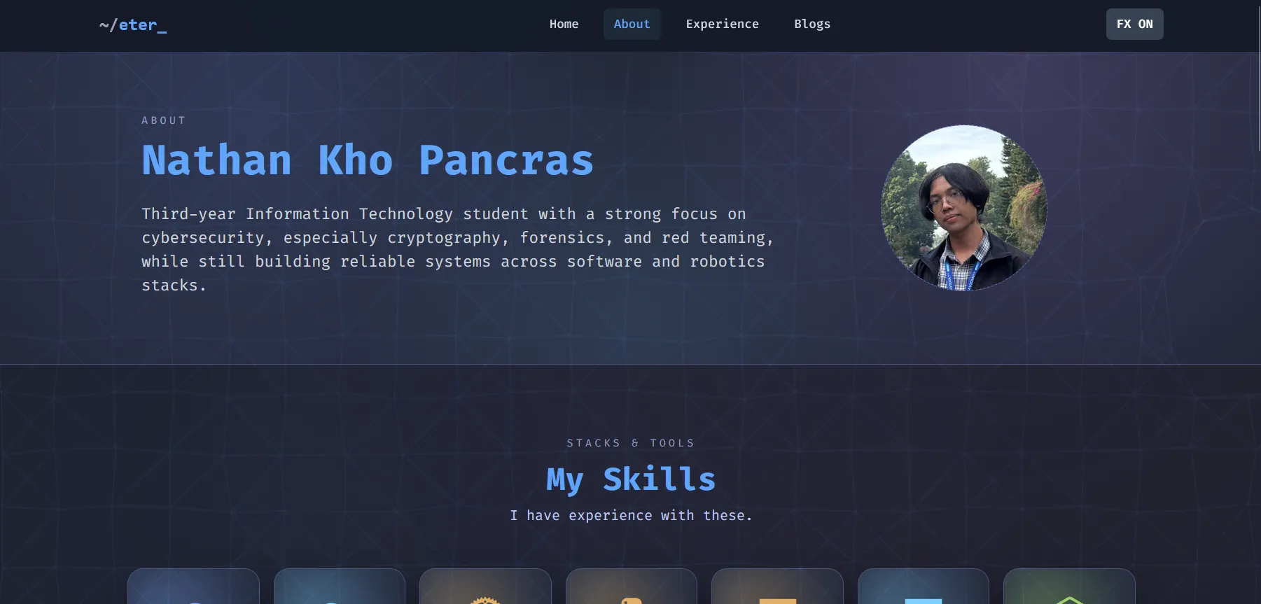 Personal Website preview 2