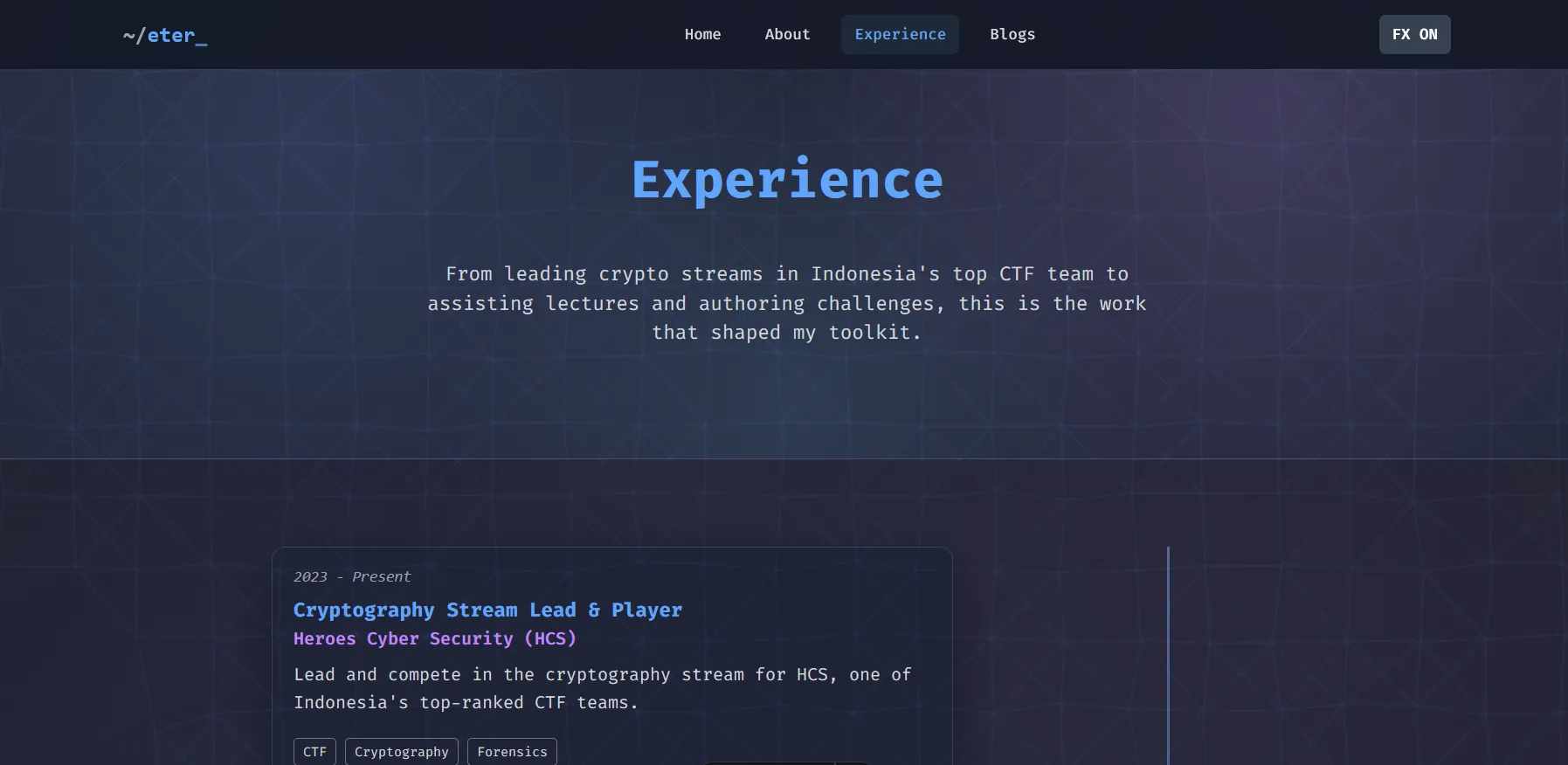 Personal Website preview 3