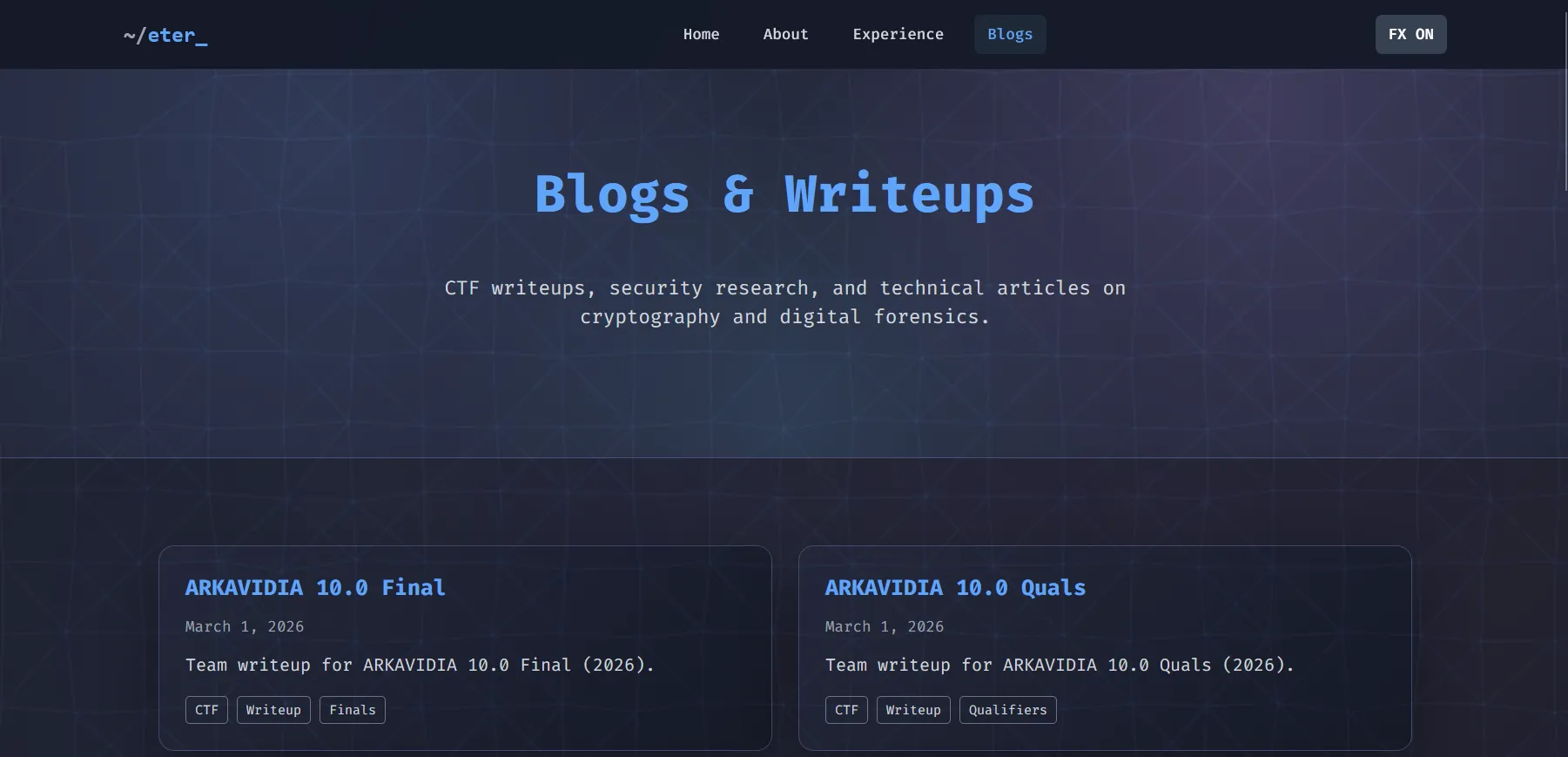Personal Website preview 4